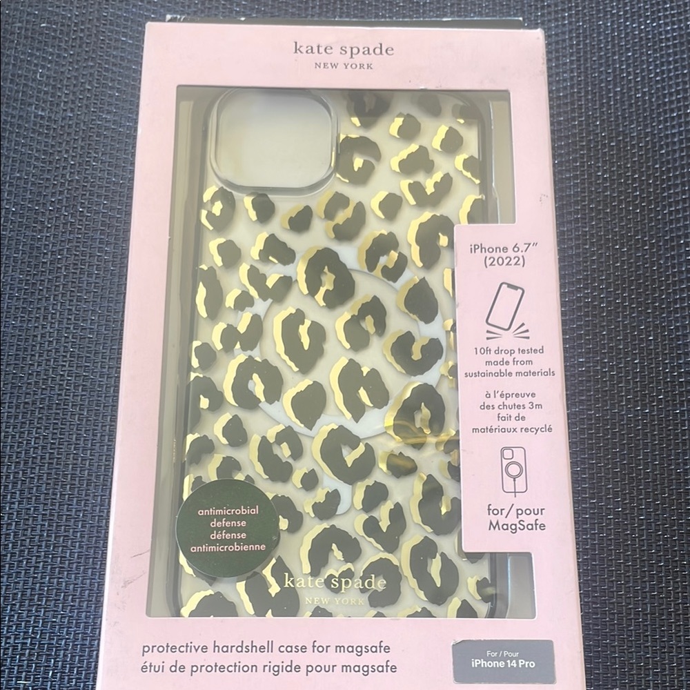 Kate Spade Leopard Print iPhone 14 Pro Case